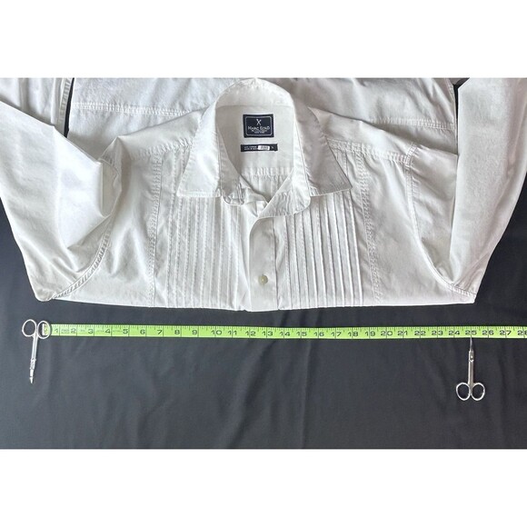 Marc Ecko No. 72 Time Square NY Mens Large Button DN Dress Shirt Skull Tuxedo - Picture 3 of 14